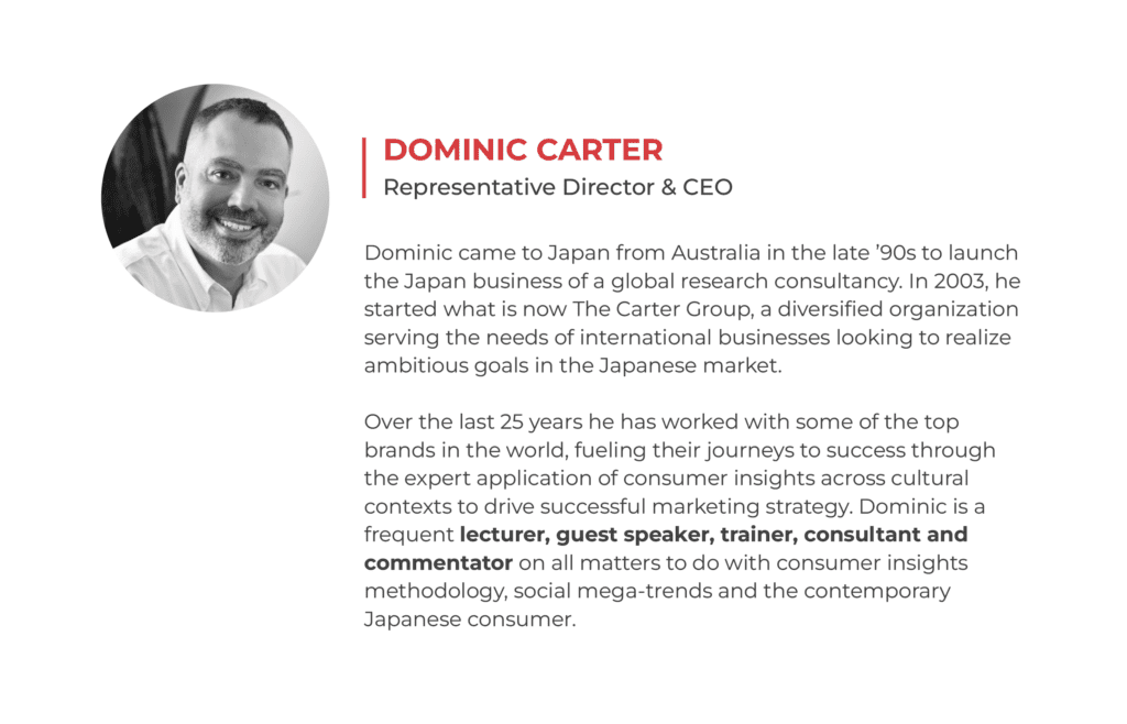 Dominic Carter Representative Director and CEO